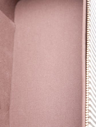 Henri Bendel leather printed cosmetic bag