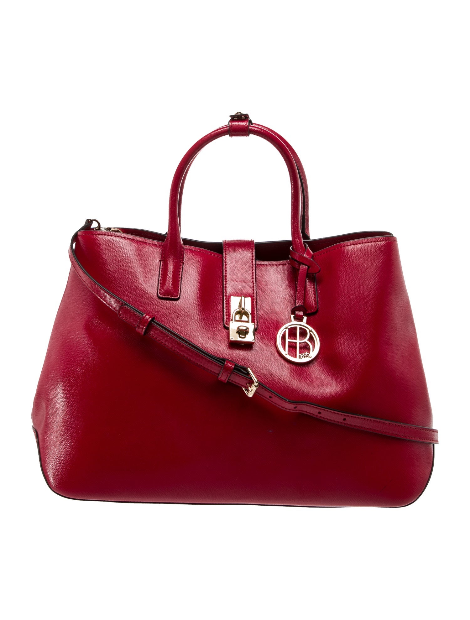 Henri Bendel Saffiano Leather Top Handle Bag