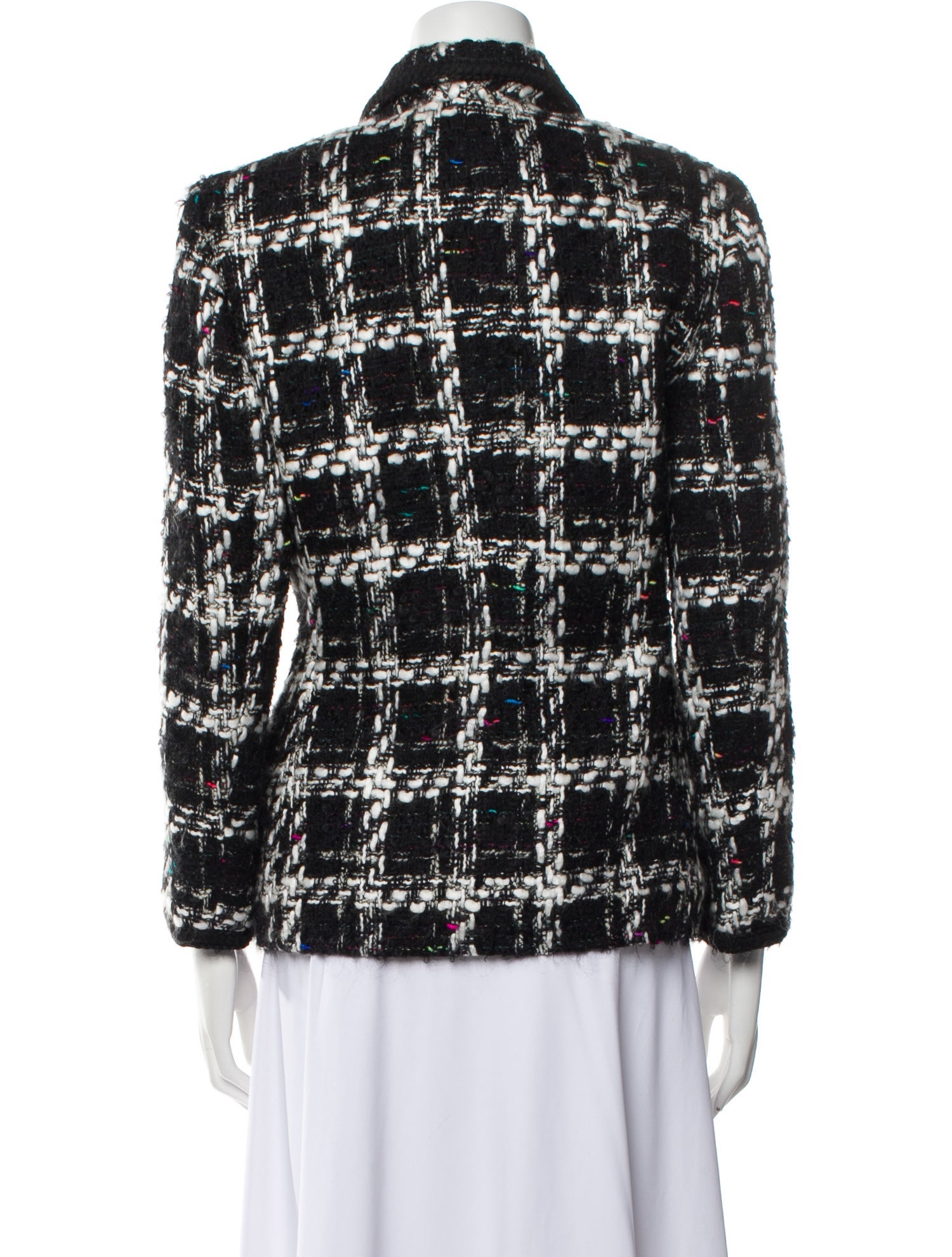 Henri Bendel Wool Plaid Print Blazer