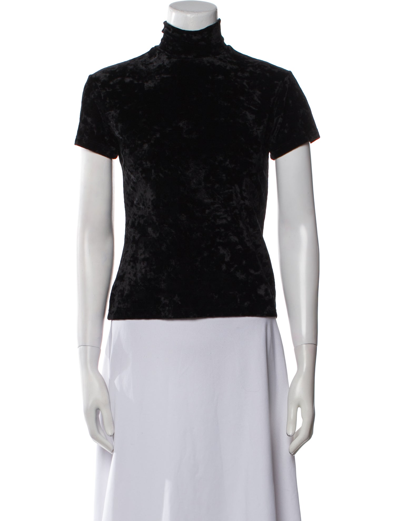 Henri Bendel Turtleneck Short Sleeve Top