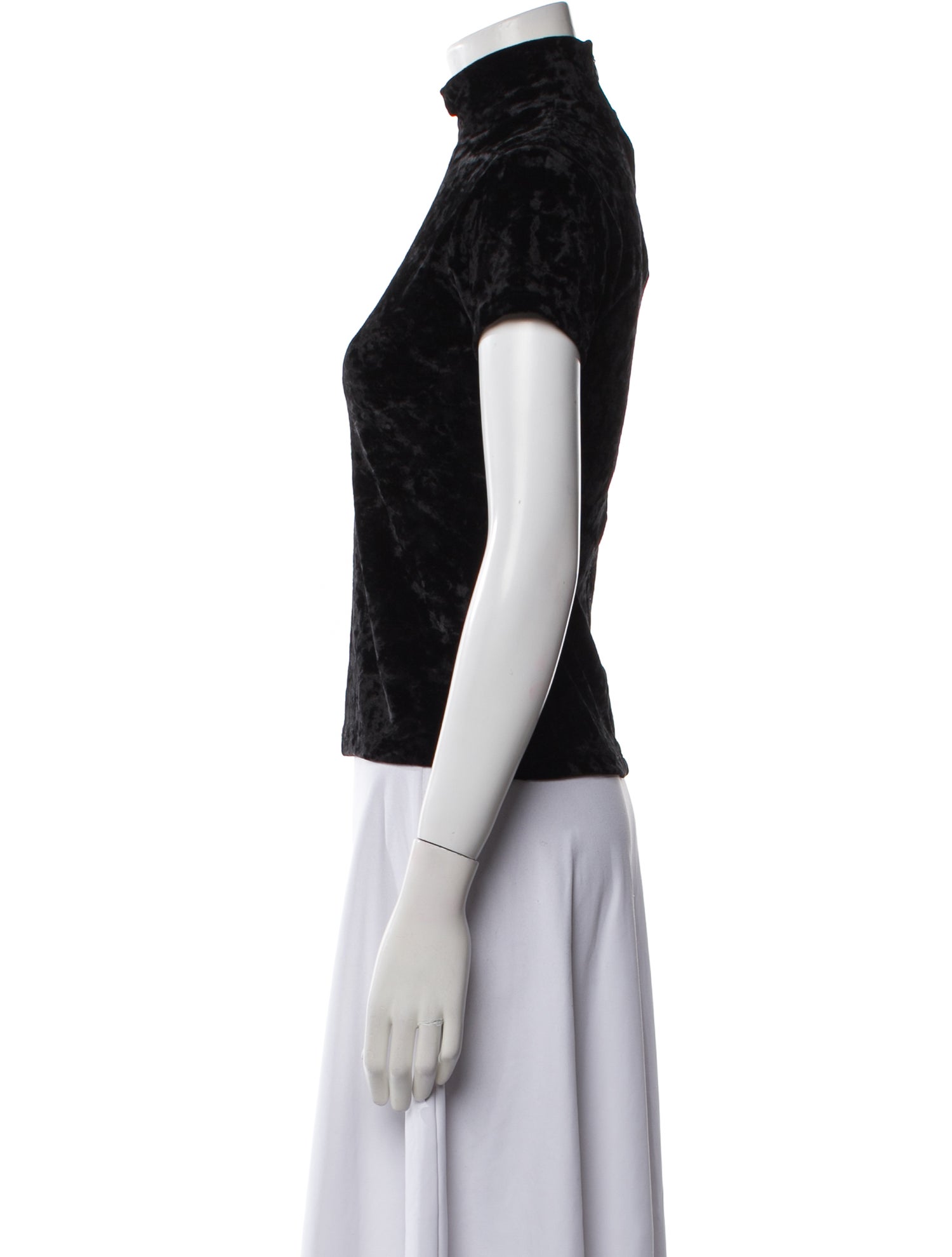 Henri Bendel Turtleneck Short Sleeve Top