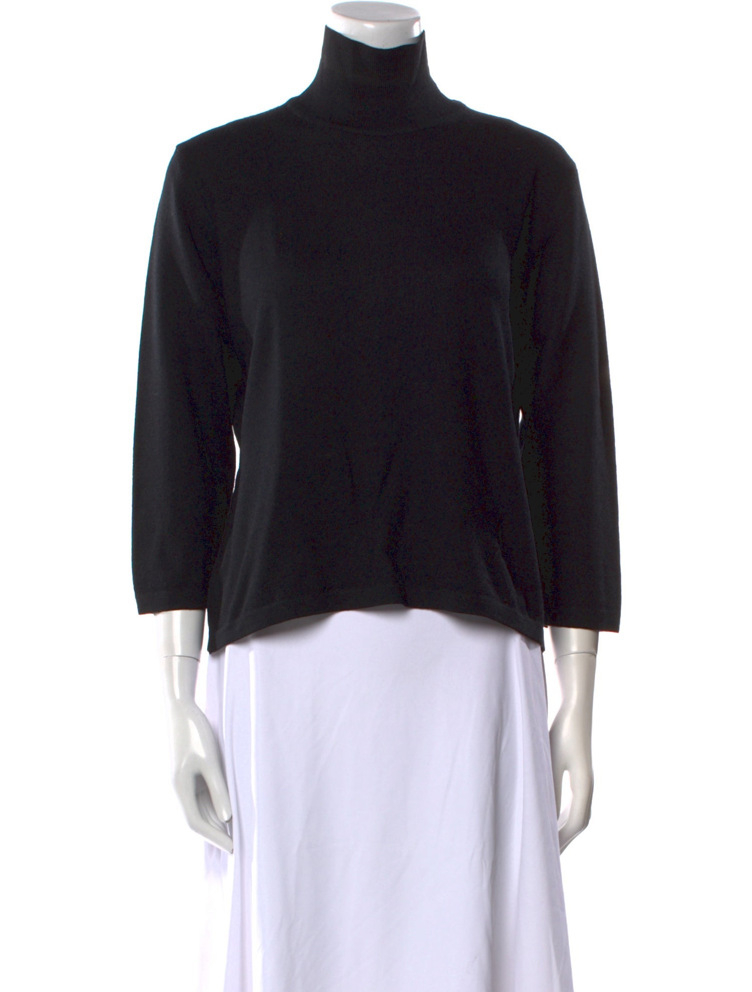 Henri Bendel Merino Wool Turtleneck Crop Top