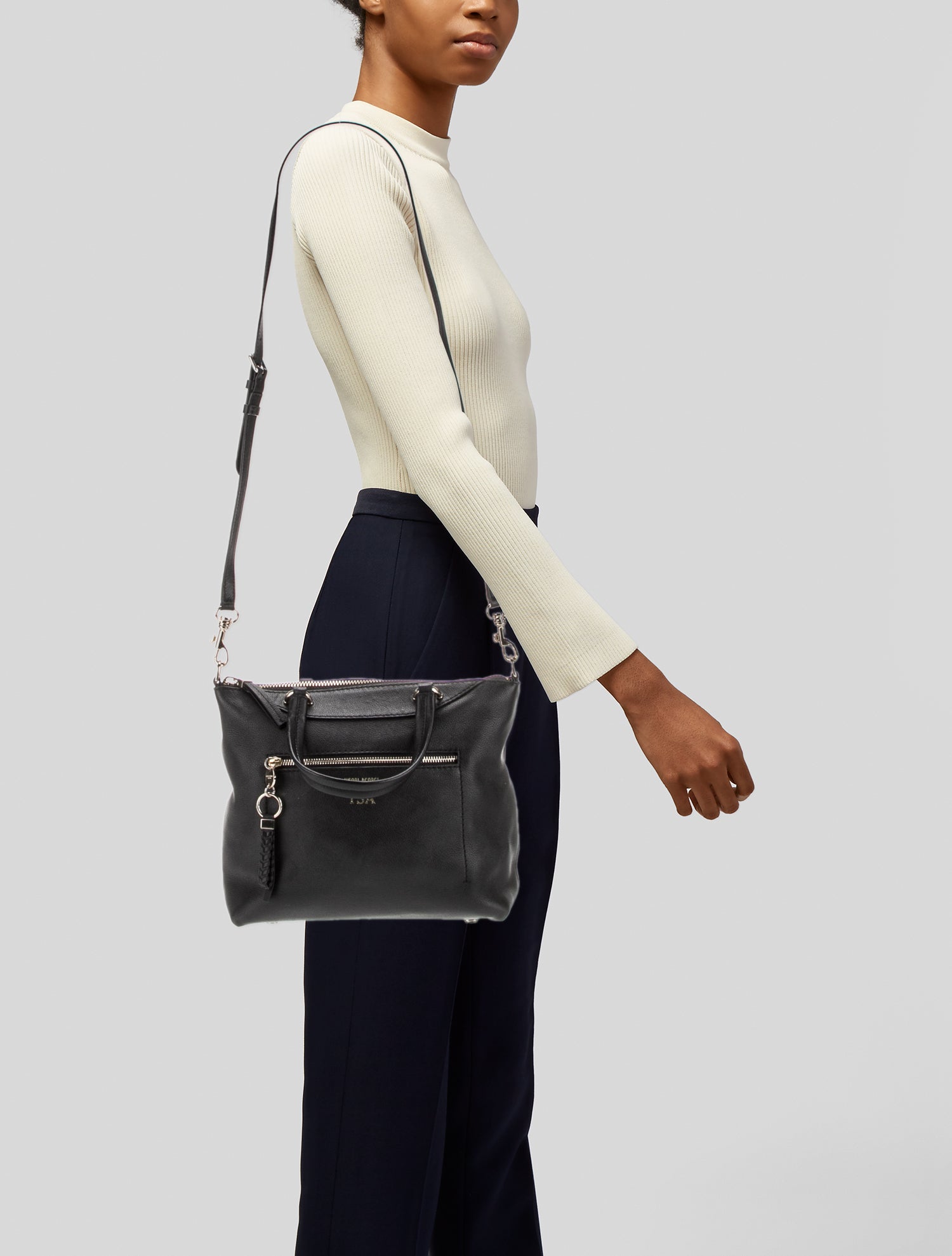 Henri Bendel Leather Top Handle Bag