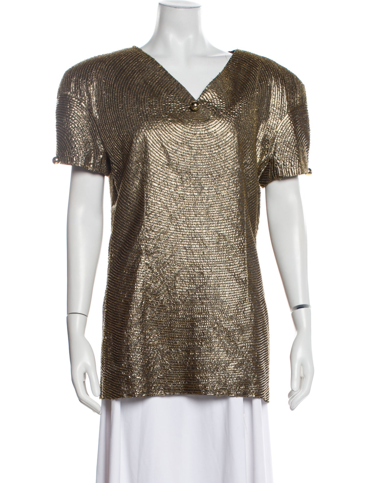 Henri Bendel Vintage V-Neck T-Shirt