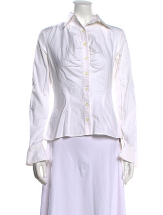 Henri Bendel Long Sleeve Button-Up Top