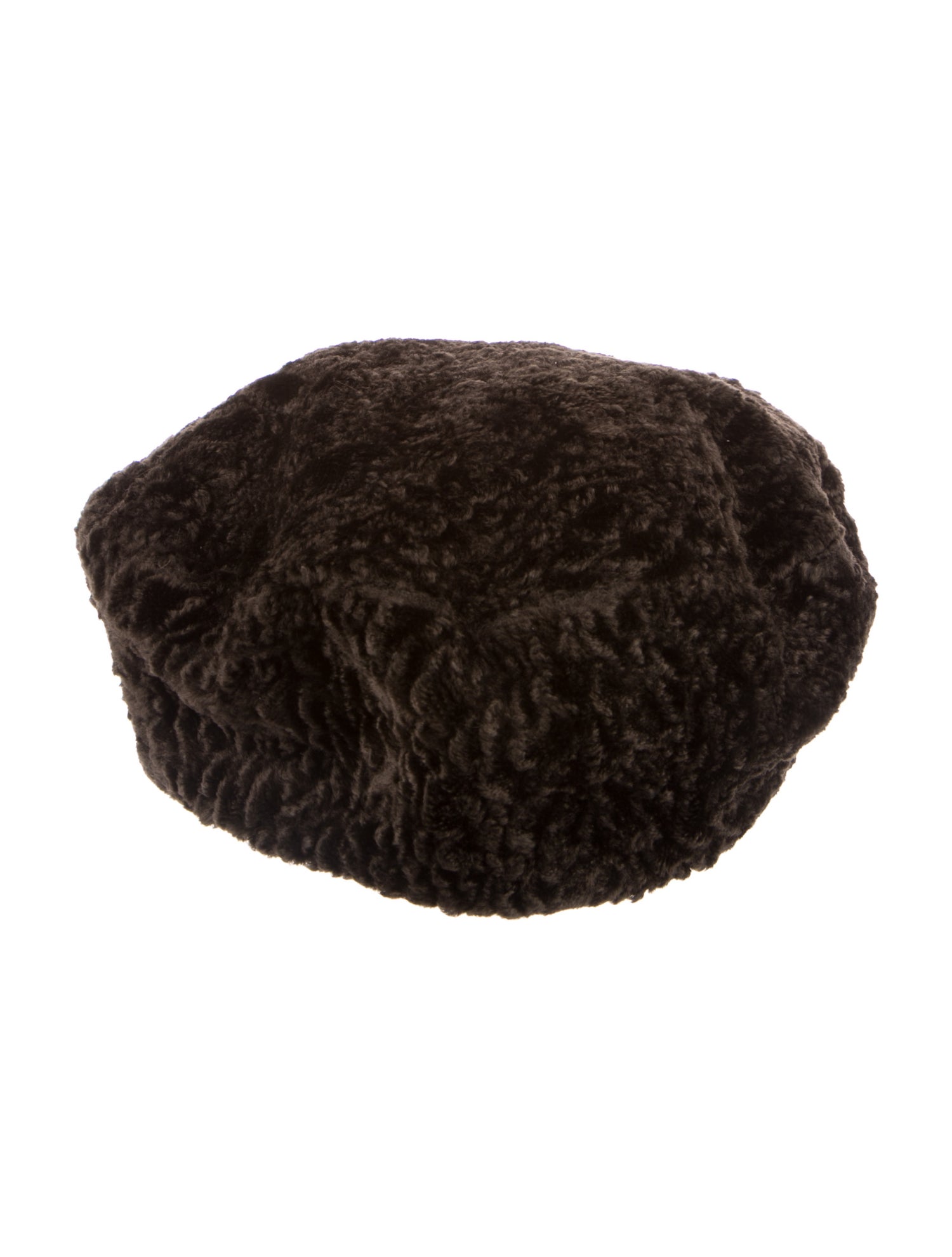 Henri Bendel Lamb Fur Beret Hat