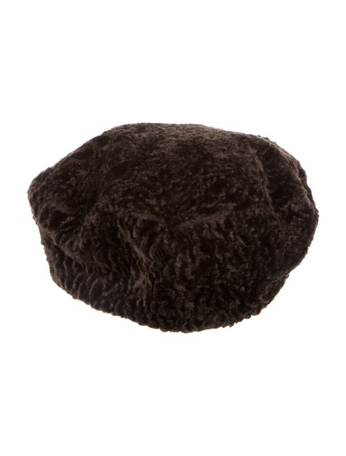 Henri Bendel Lamb Fur Beret Hat