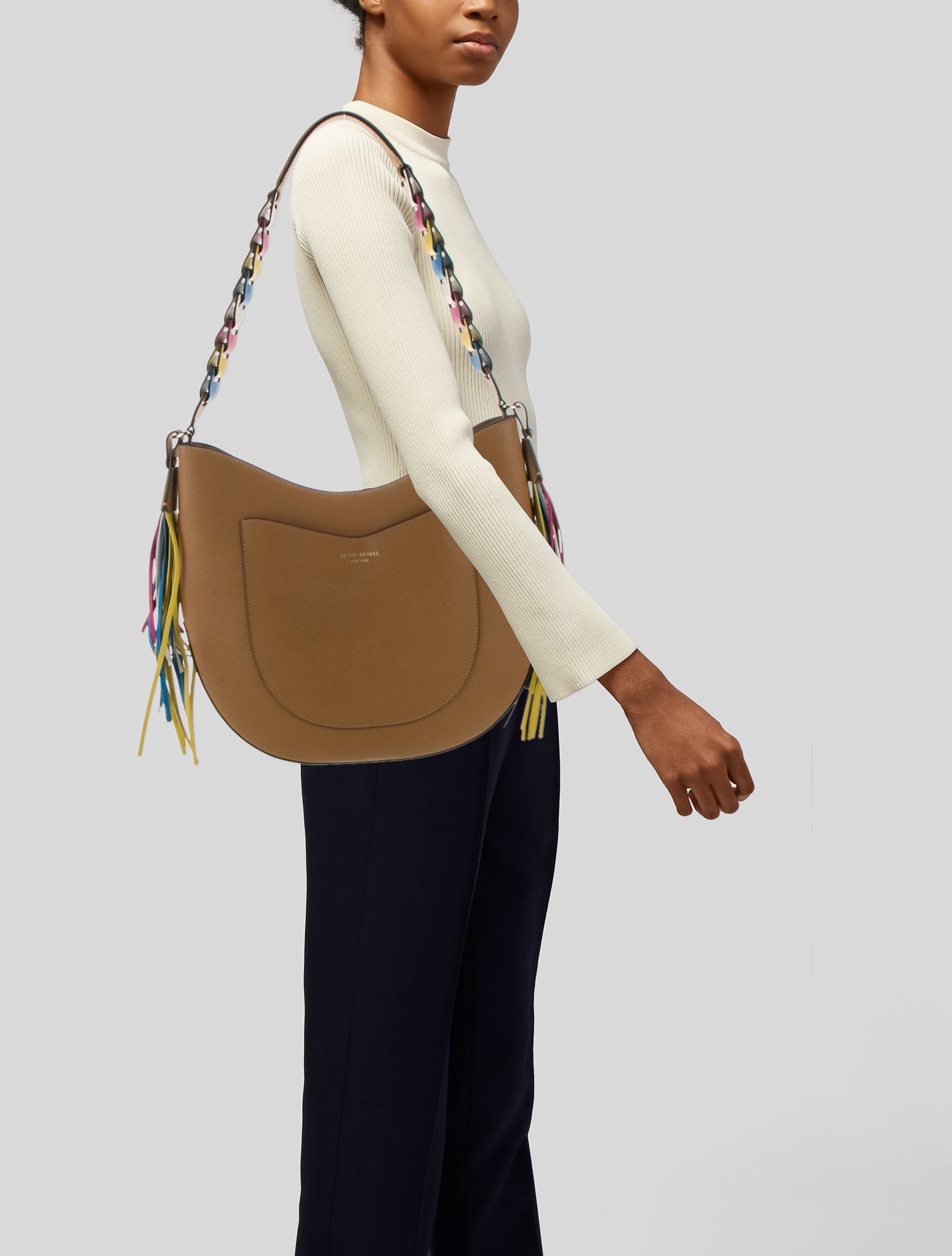 Henri Bendel Saffiano Leather Shoulder Bag