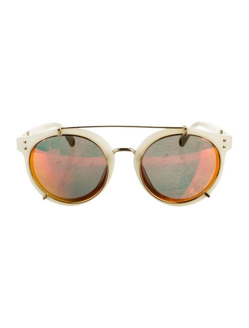Henri Bendel Aviator Mirrored Sunglasses