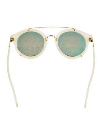 Henri Bendel Aviator Mirrored Sunglasses