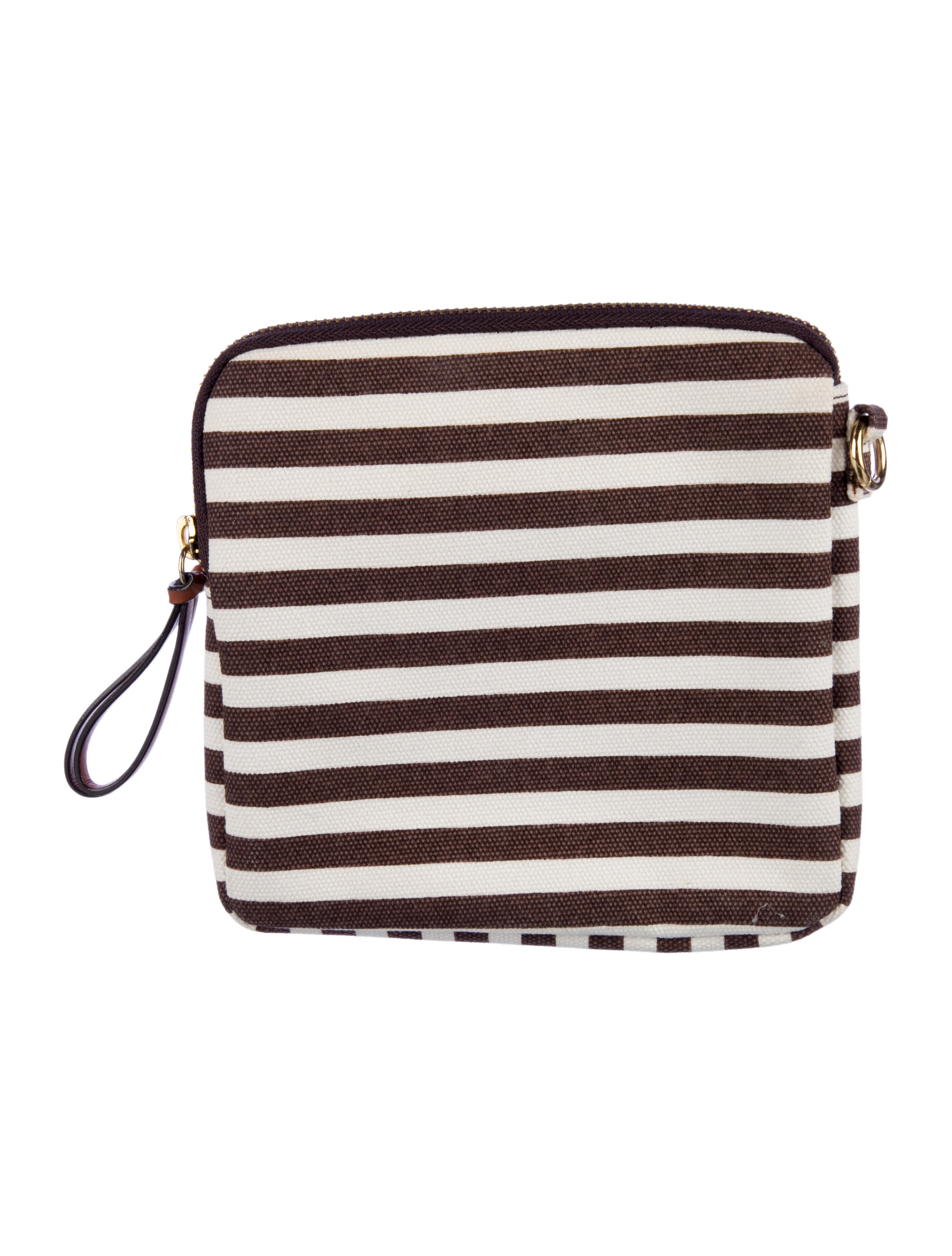 Henri Bendel Striped Cosmetic Bag