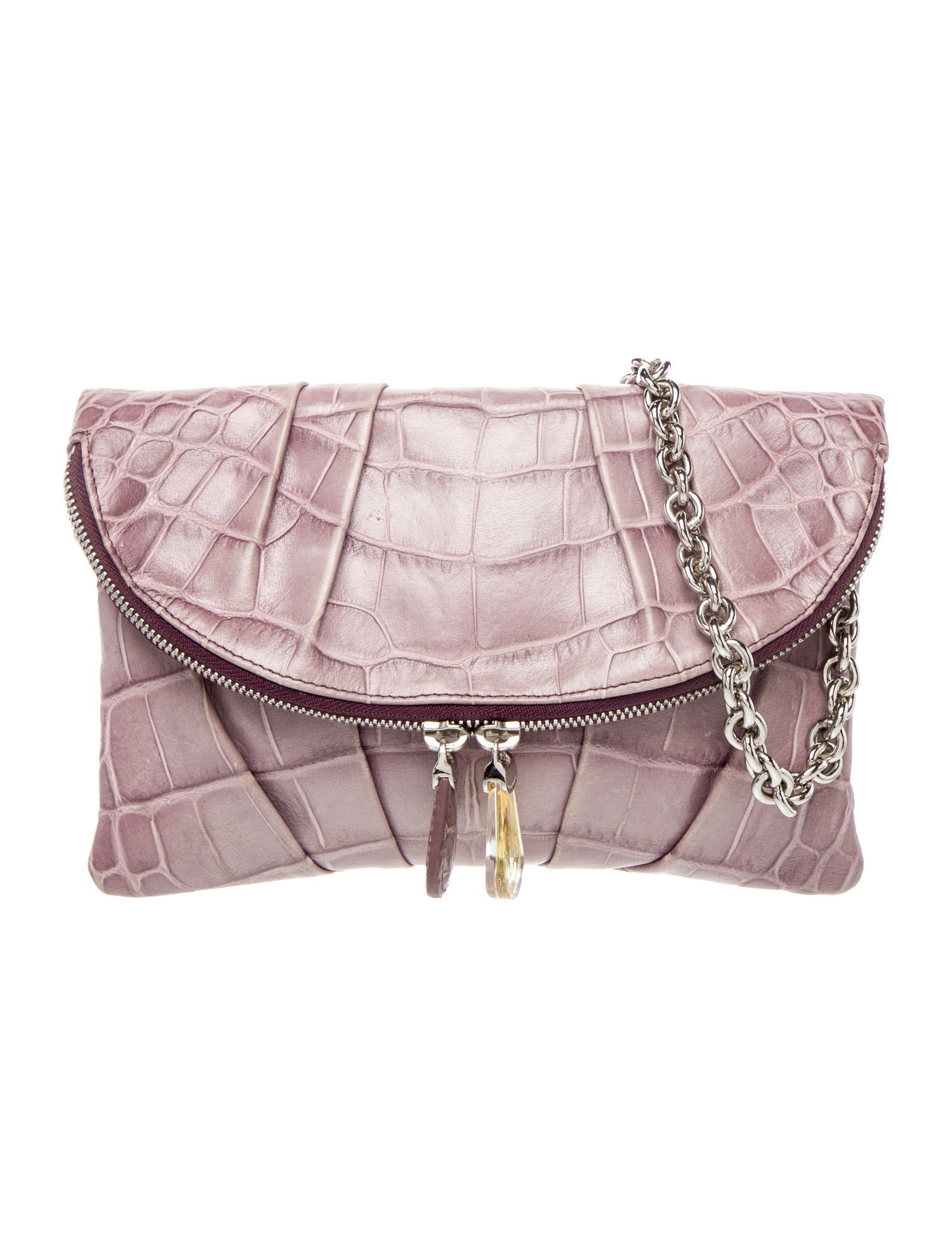 Henri Bendel Embossed Leather Top Handle Bag