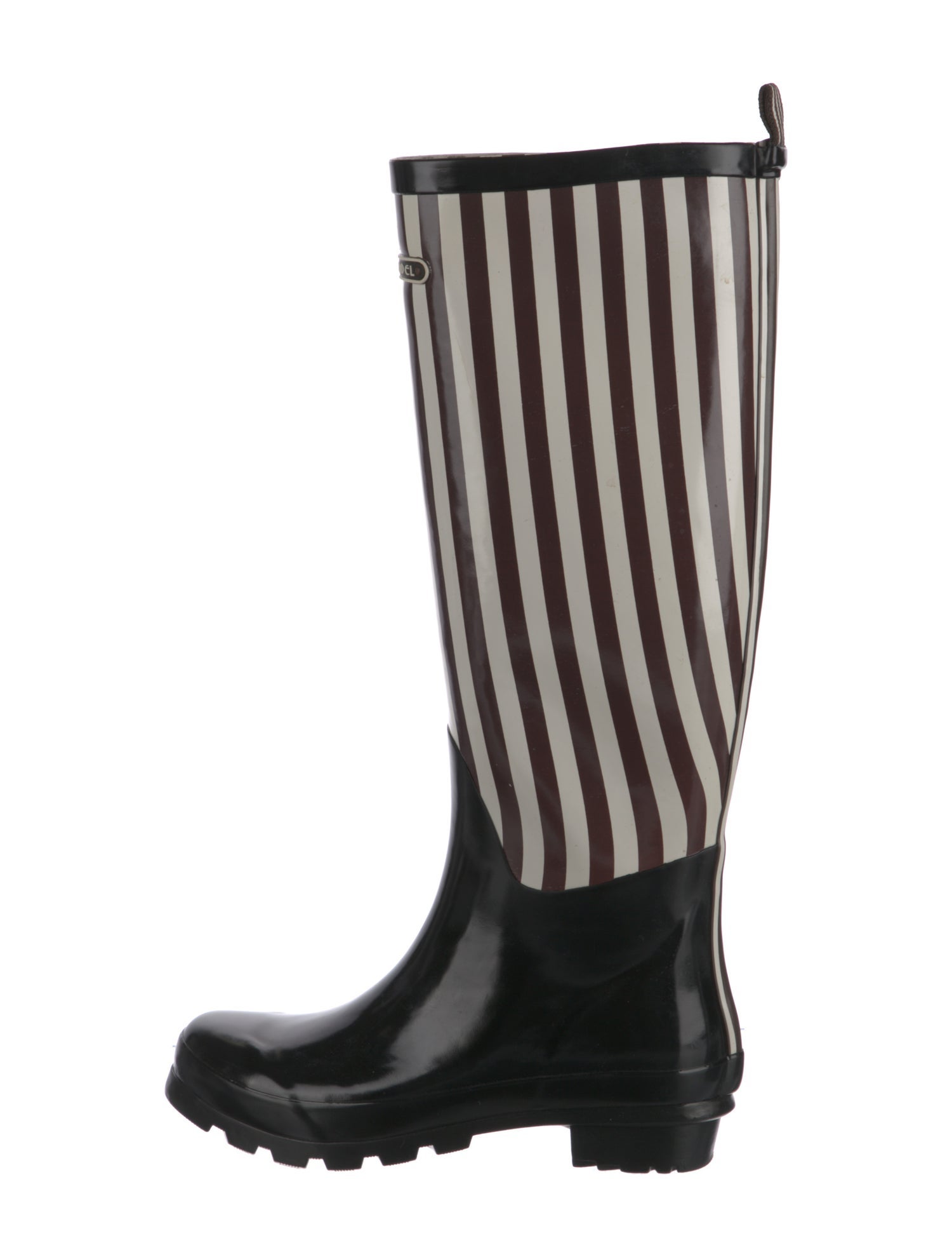 Henri Bendel Rubber Striped Rain Boots