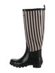 Henri Bendel Rubber Striped Rain Boots