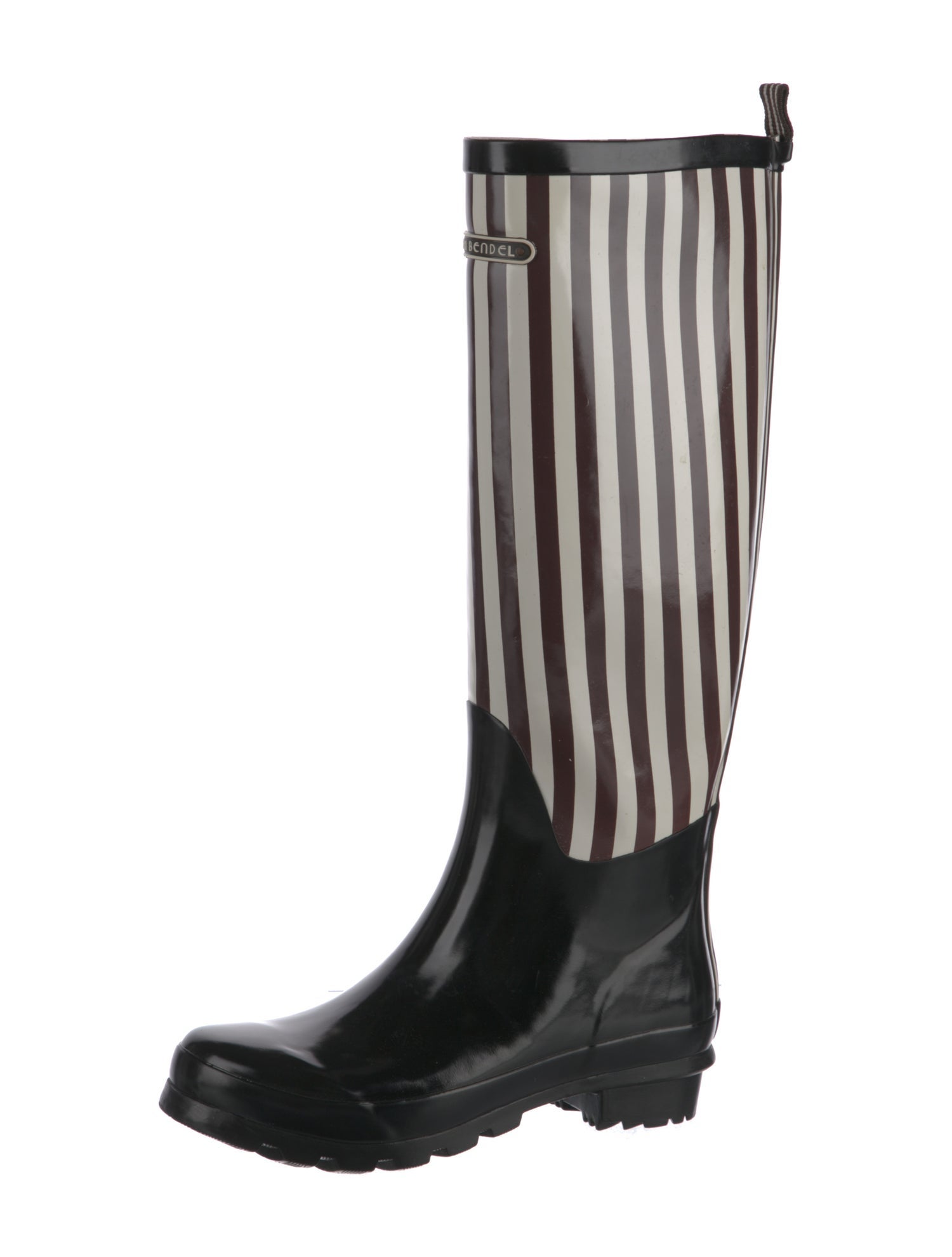 Henri Bendel Rubber Striped Rain Boots