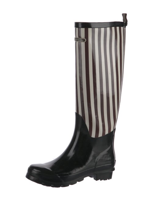 Henri Bendel Rubber Striped Rain Boots
