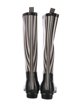 Henri Bendel Rubber Striped Rain Boots