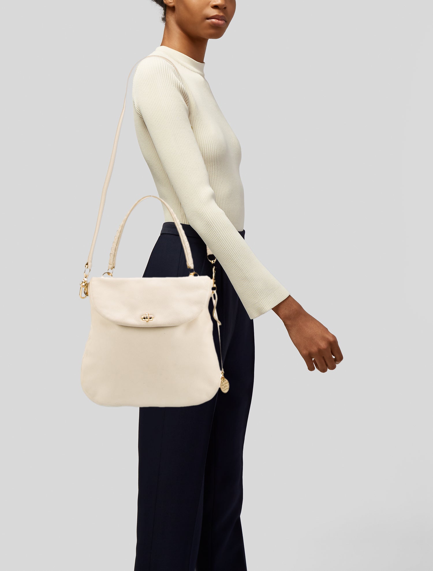 Henri Bendel Leather Top Handle Bag