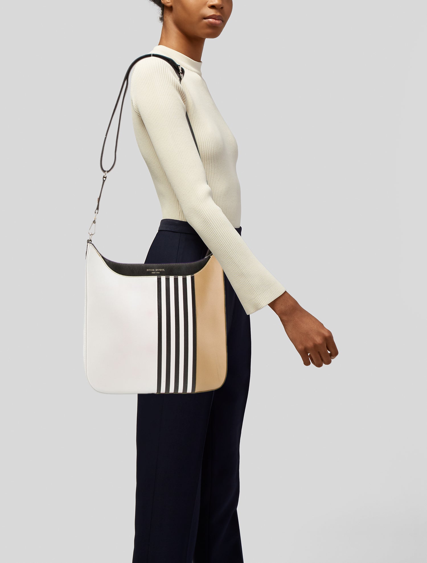 Henri Bendel Leather Messenger Bag