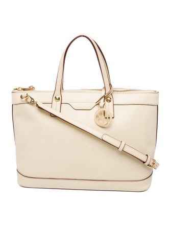 Henri Bendel Saffiano Leather Top Handle Bag
