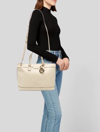 Henri Bendel Saffiano Leather Top Handle Bag