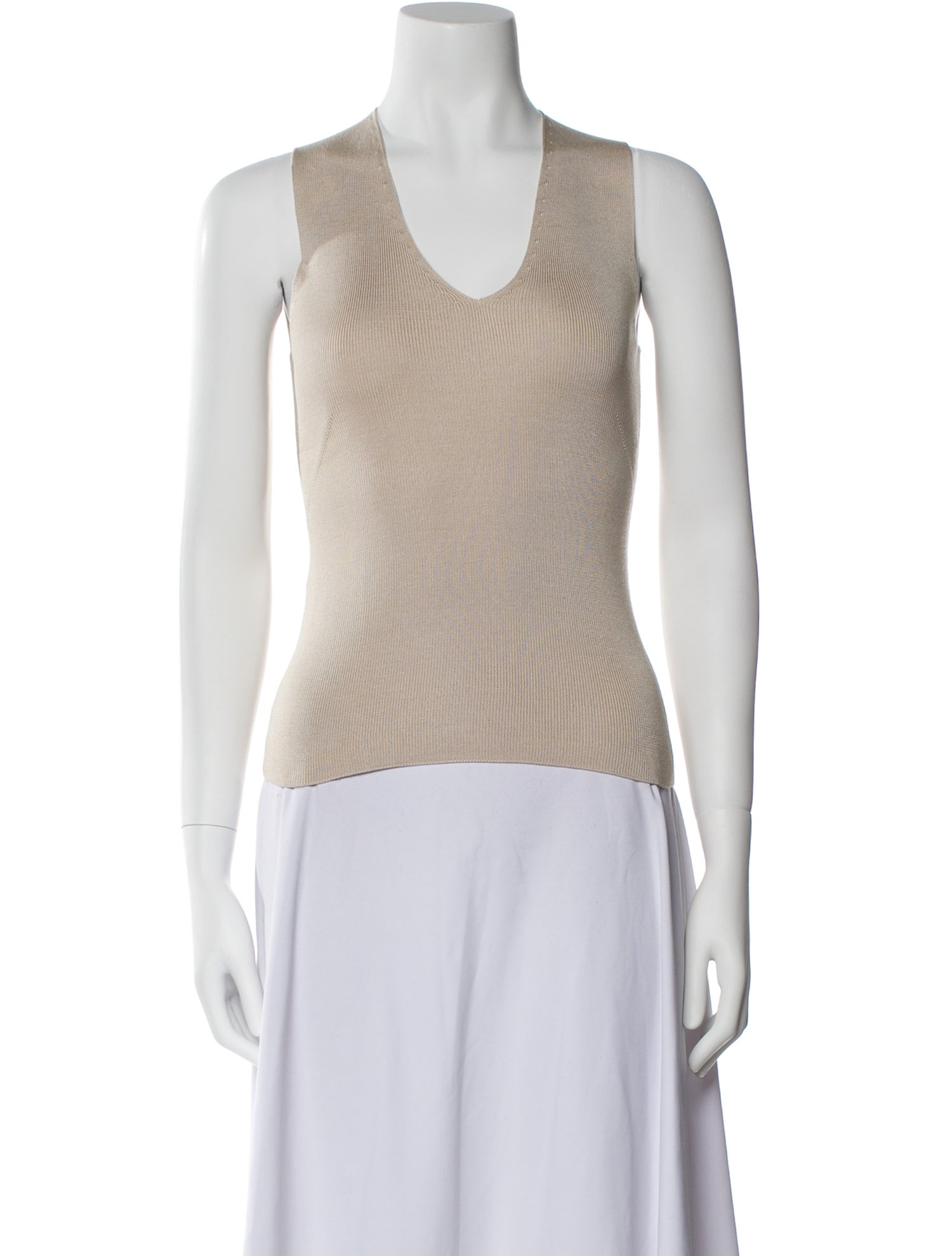 Henri Bendel Silk V-Neck Top