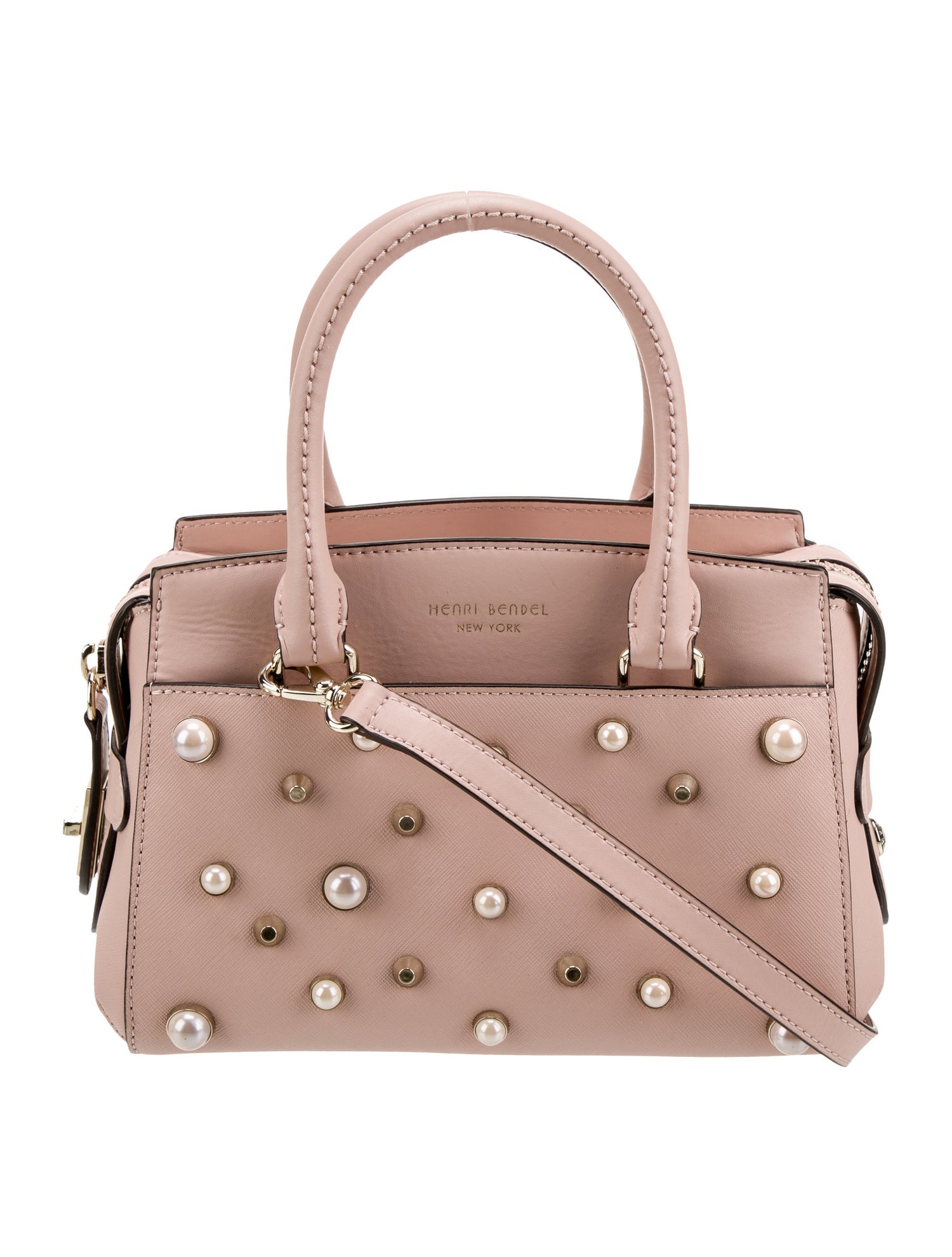 Henri Bendel Saffiano Leather Top Handle Bag
