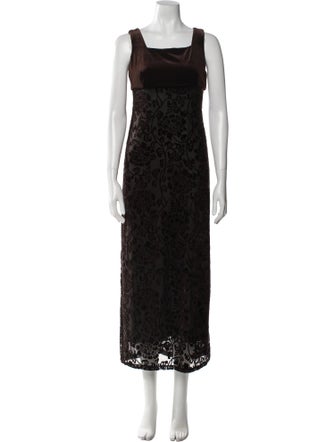 Henri Bendel Lace Pattern Long Dress