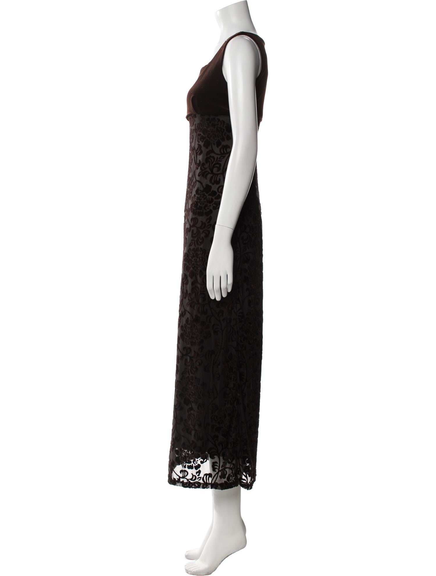 Henri Bendel Lace Pattern Long Dress