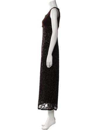 Henri Bendel Lace Pattern Long Dress