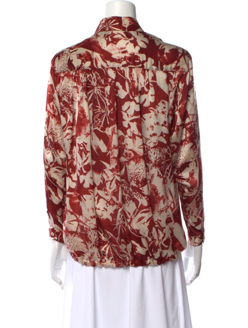 Henri Bendel Silk Floral Print Blouse