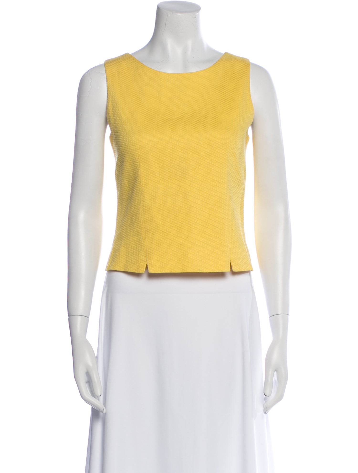 Henri Bendel Scoop Neck Sleeveless Crop Top