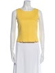 Henri Bendel Scoop Neck Sleeveless Crop Top