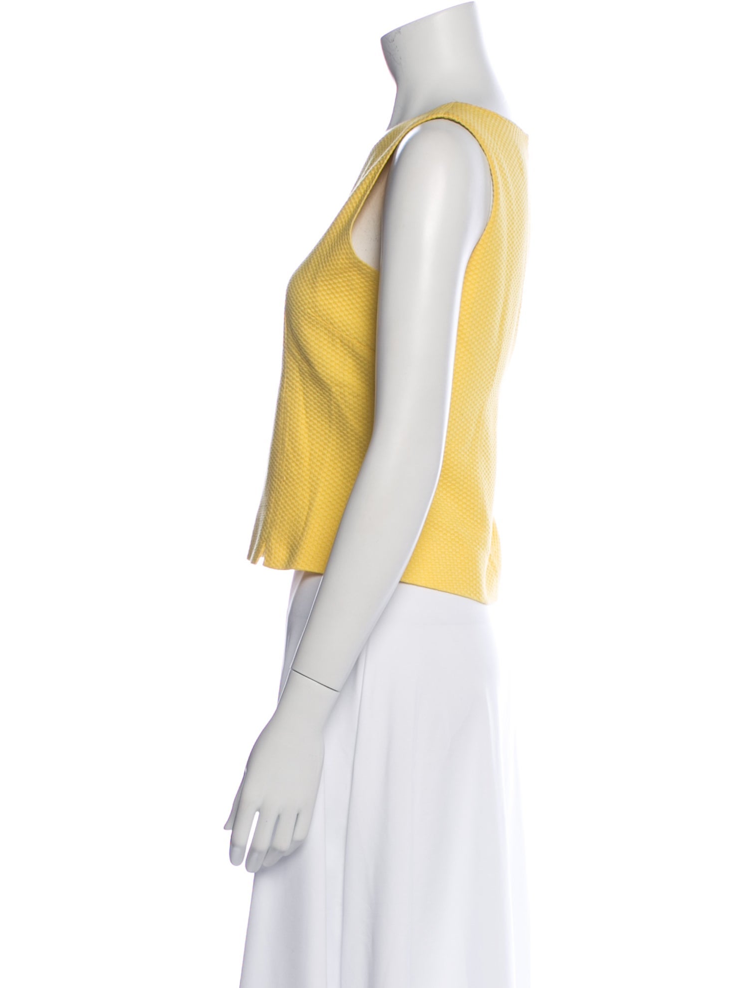 Henri Bendel Scoop Neck Sleeveless Crop Top