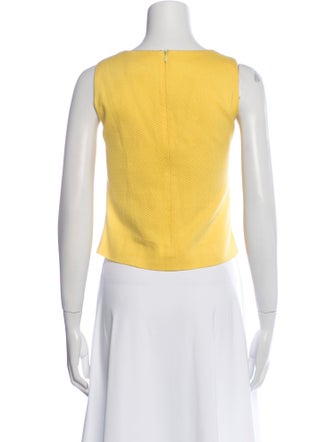 Henri Bendel Scoop Neck Sleeveless Crop Top