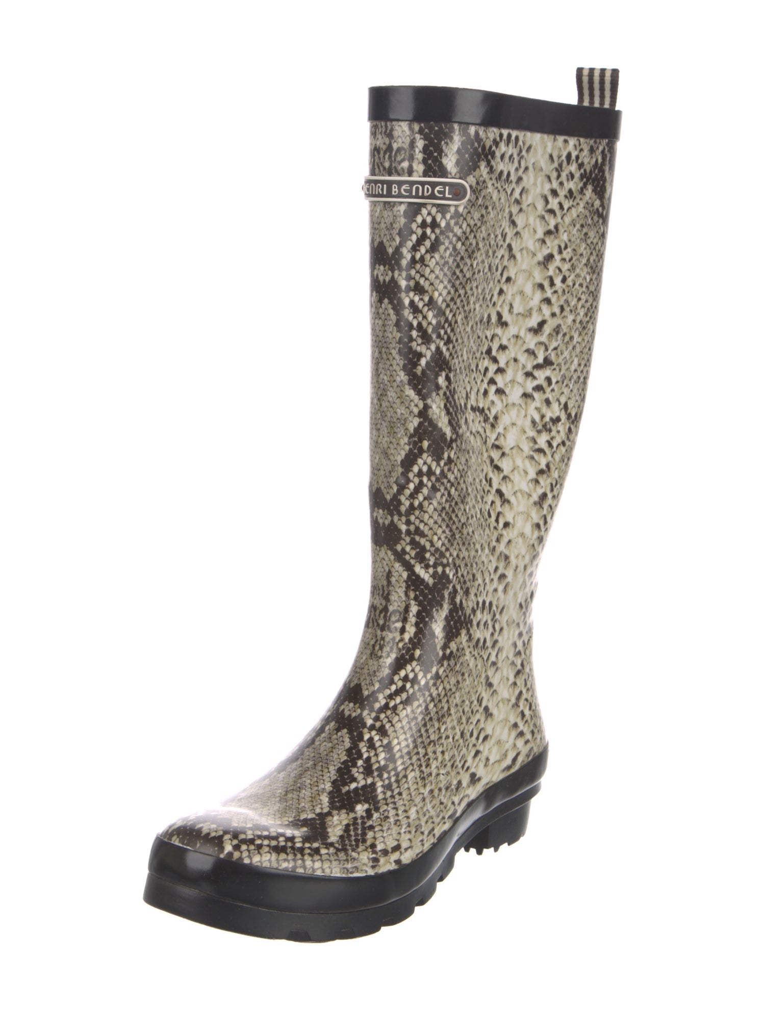 Henri Bendel Rubber Animal Print Rain Boots w/ Tags