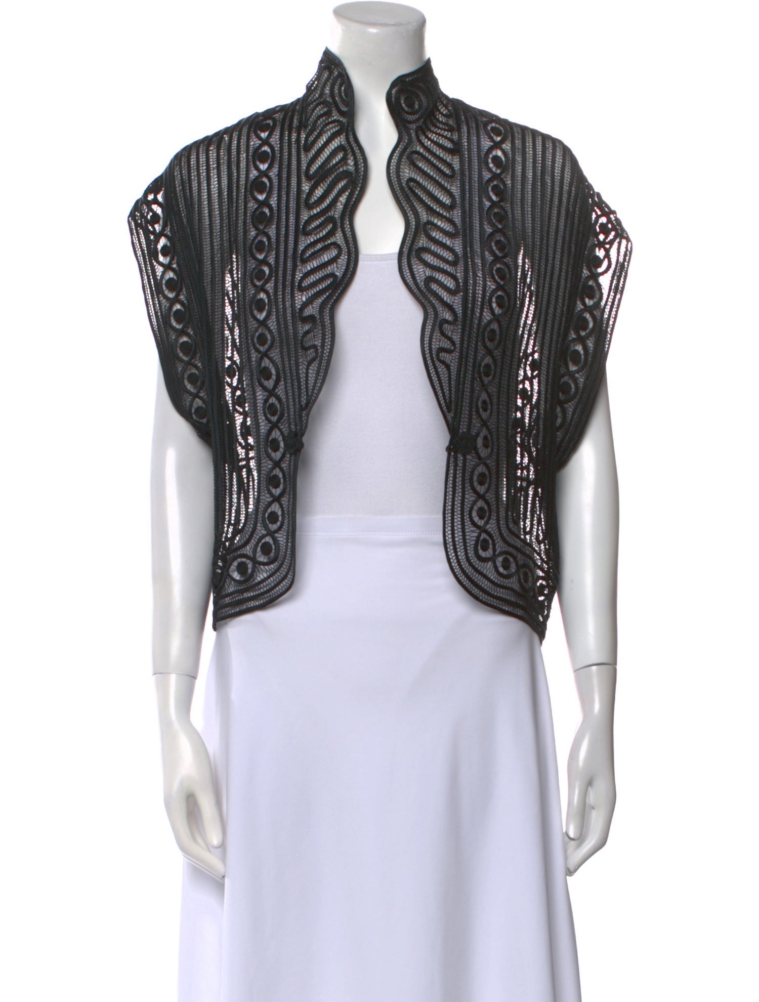 Henri Bendel Lace Lace Pattern Crop Top