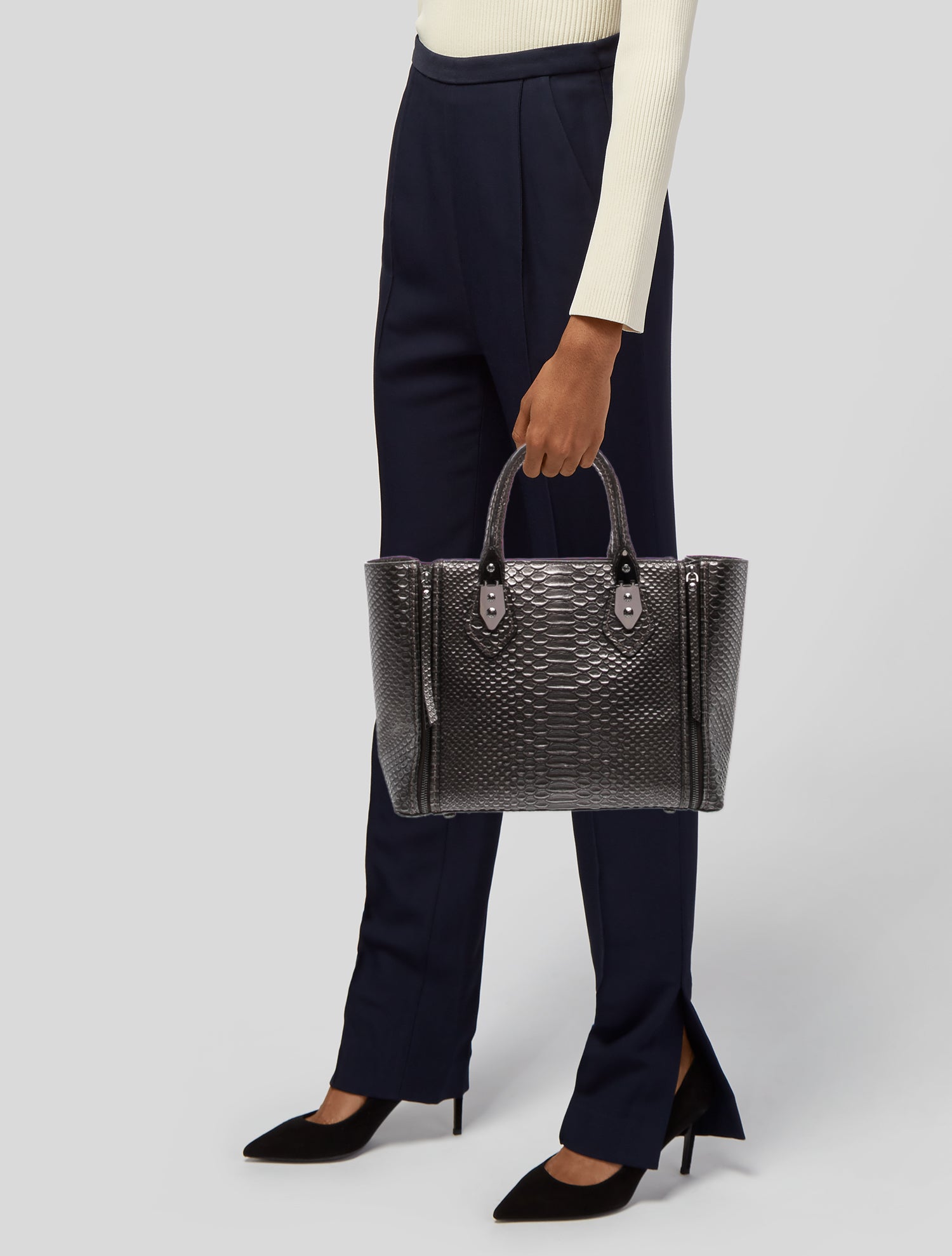 Henri Bendel Leather Top Handle Bag