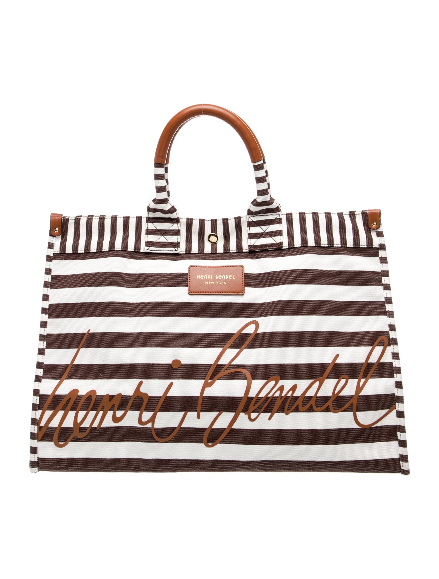 Henri Bendel Canvas Top Handle Bag