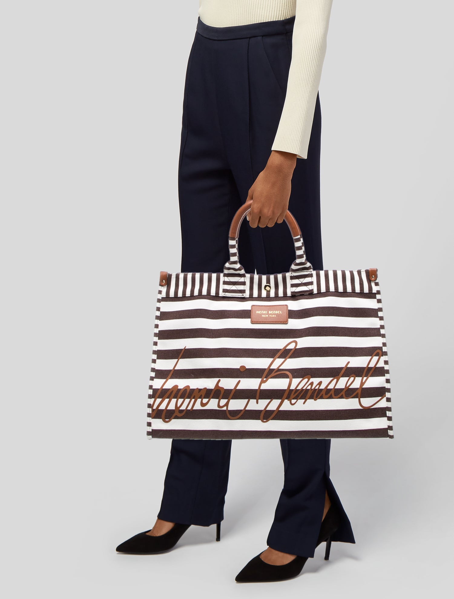 Henri Bendel Canvas Top Handle Bag