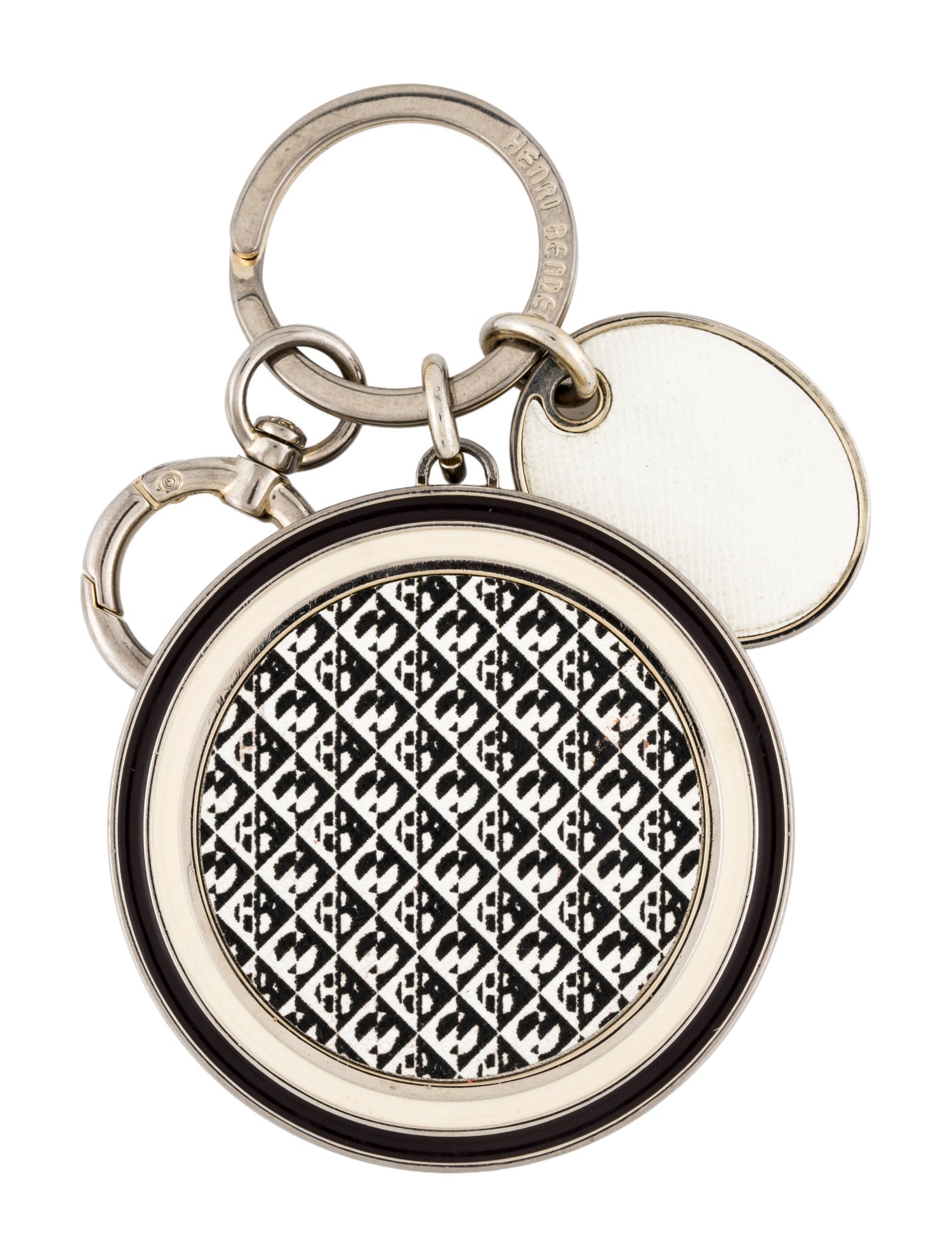 Henri Bendel Silver toned Keychain