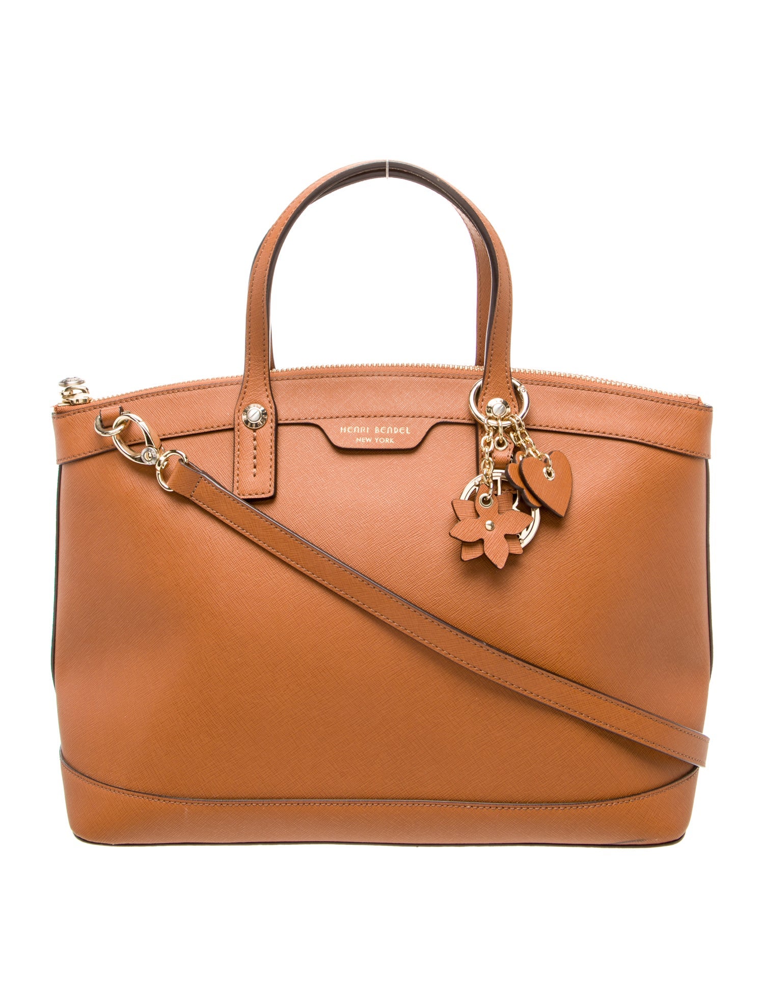 Henri Bendel Saffiano Leather Top Handle Bag