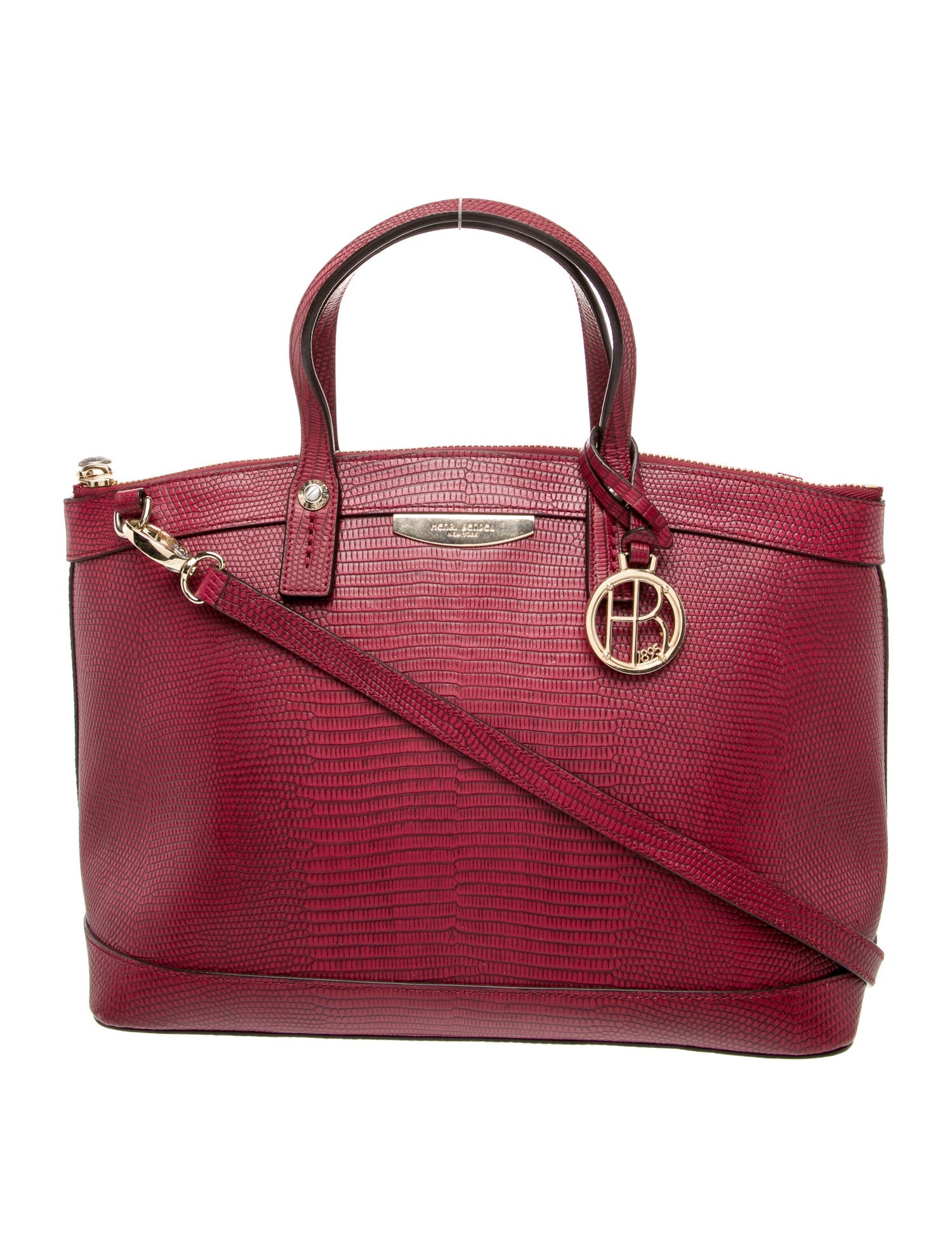 Henri Bendel Embossed Leather Top Handle Bag
