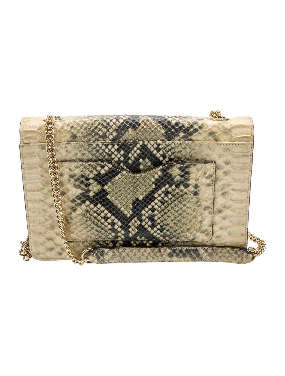 Henri Bendel Minaudière Neutrals Python Animal Pr… - image 4
