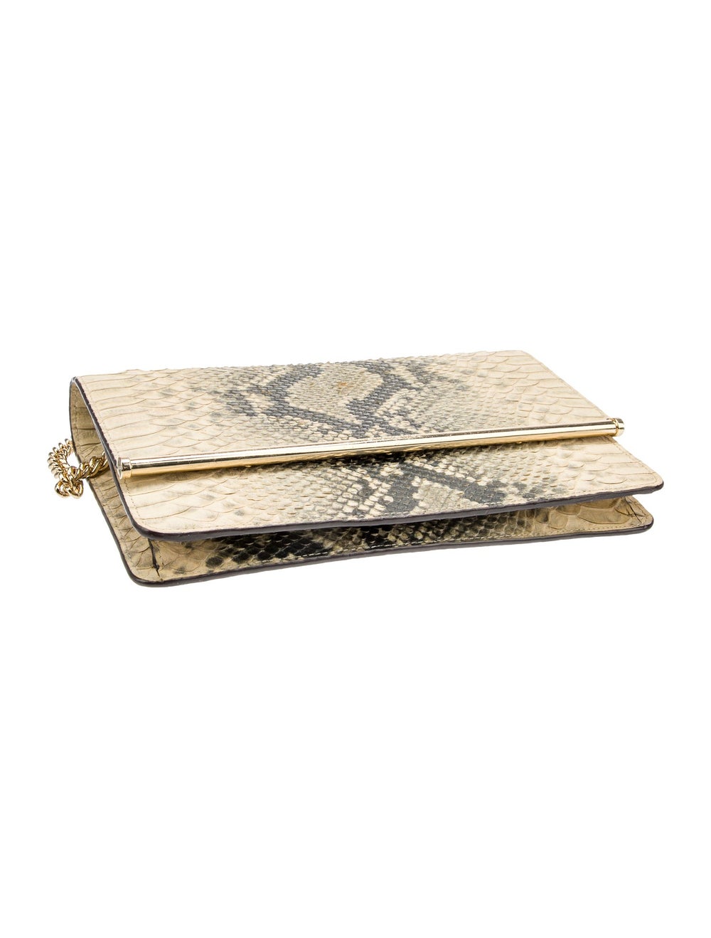 Henri Bendel Minaudière Neutrals Python Animal Pr… - image 5