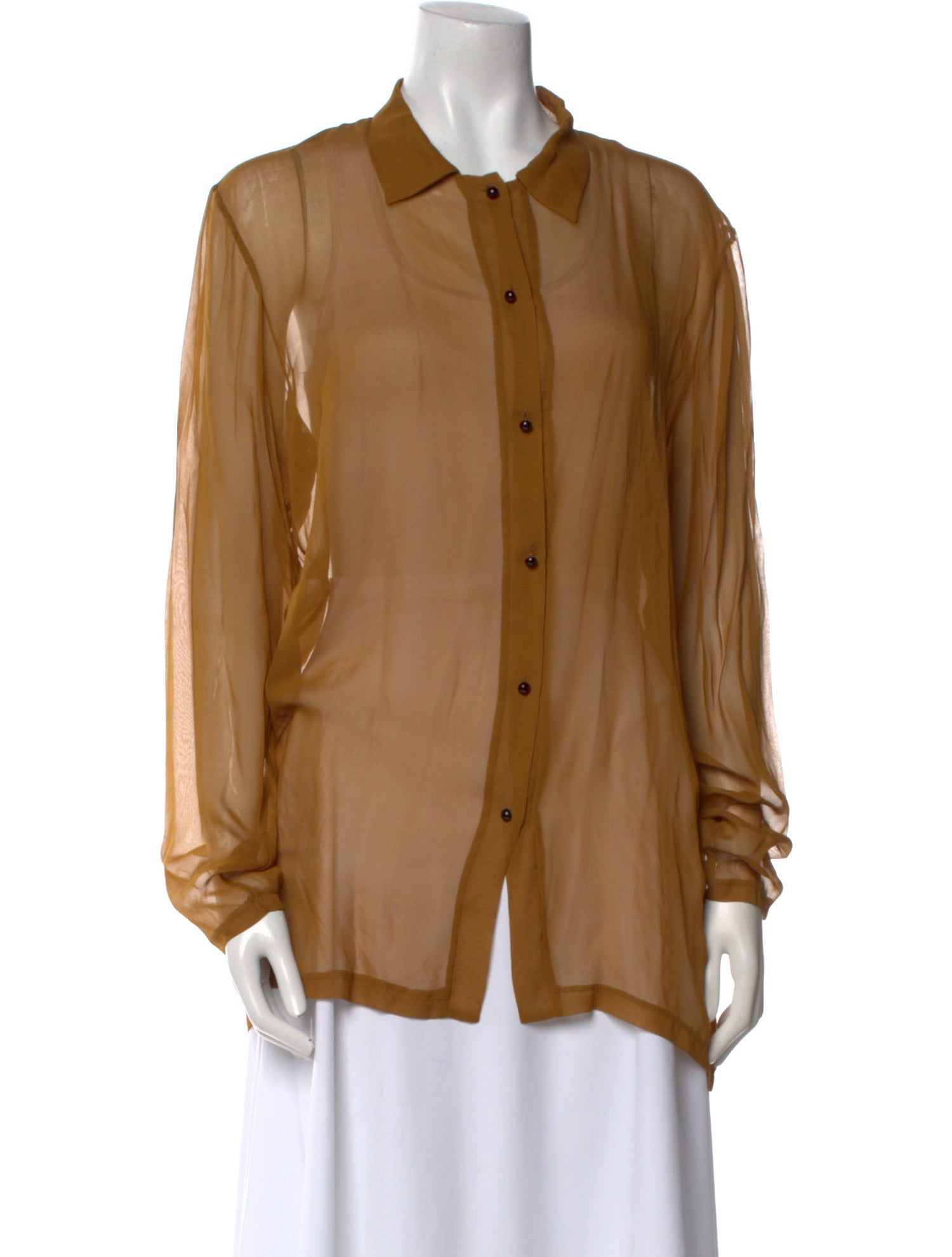 Henri Bendel Vintage Silk Button-Up Top