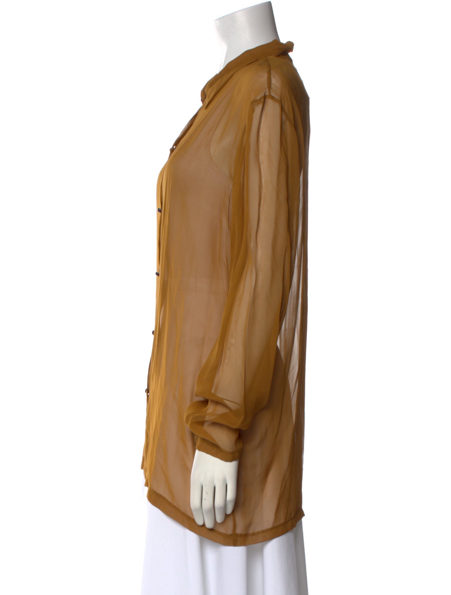 Henri Bendel Vintage Silk Button-Up Top