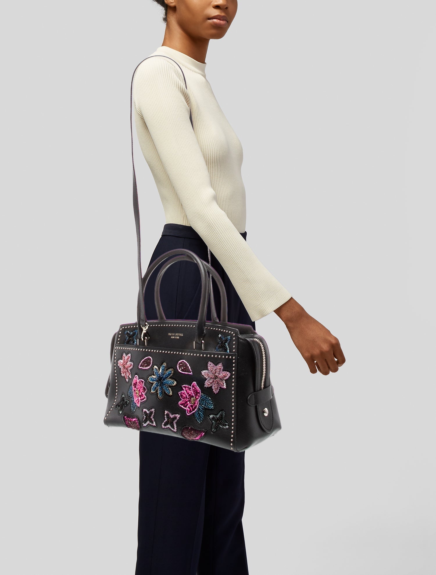 Henri Bendel Leather Top Handle Bag