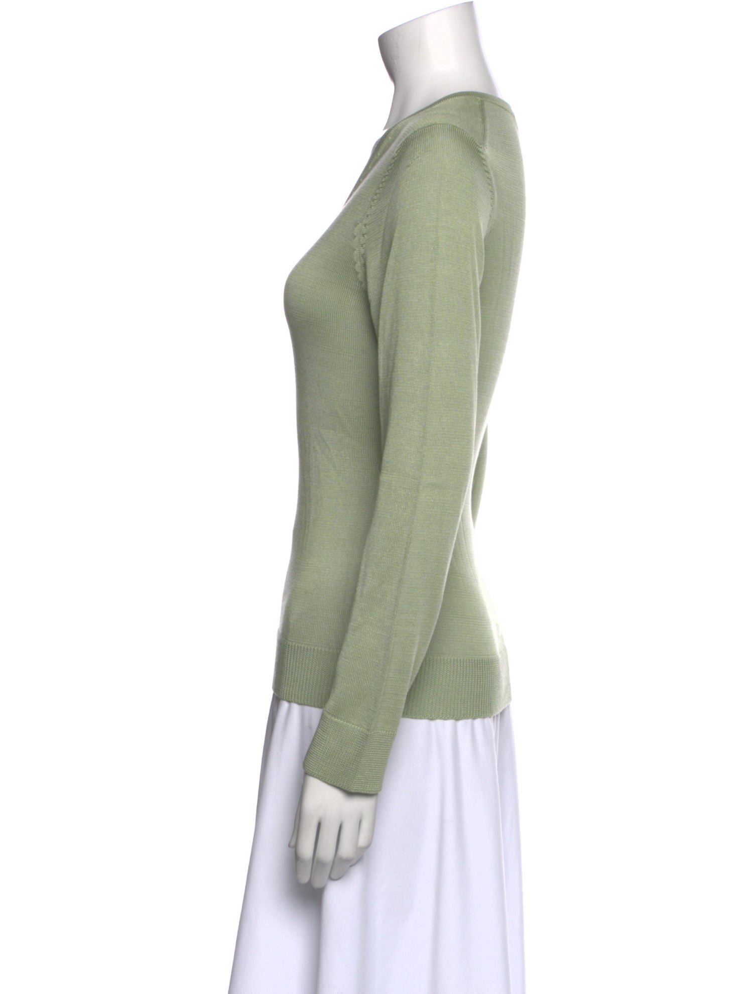 Henri Bendel Silk V-Neck Sweater