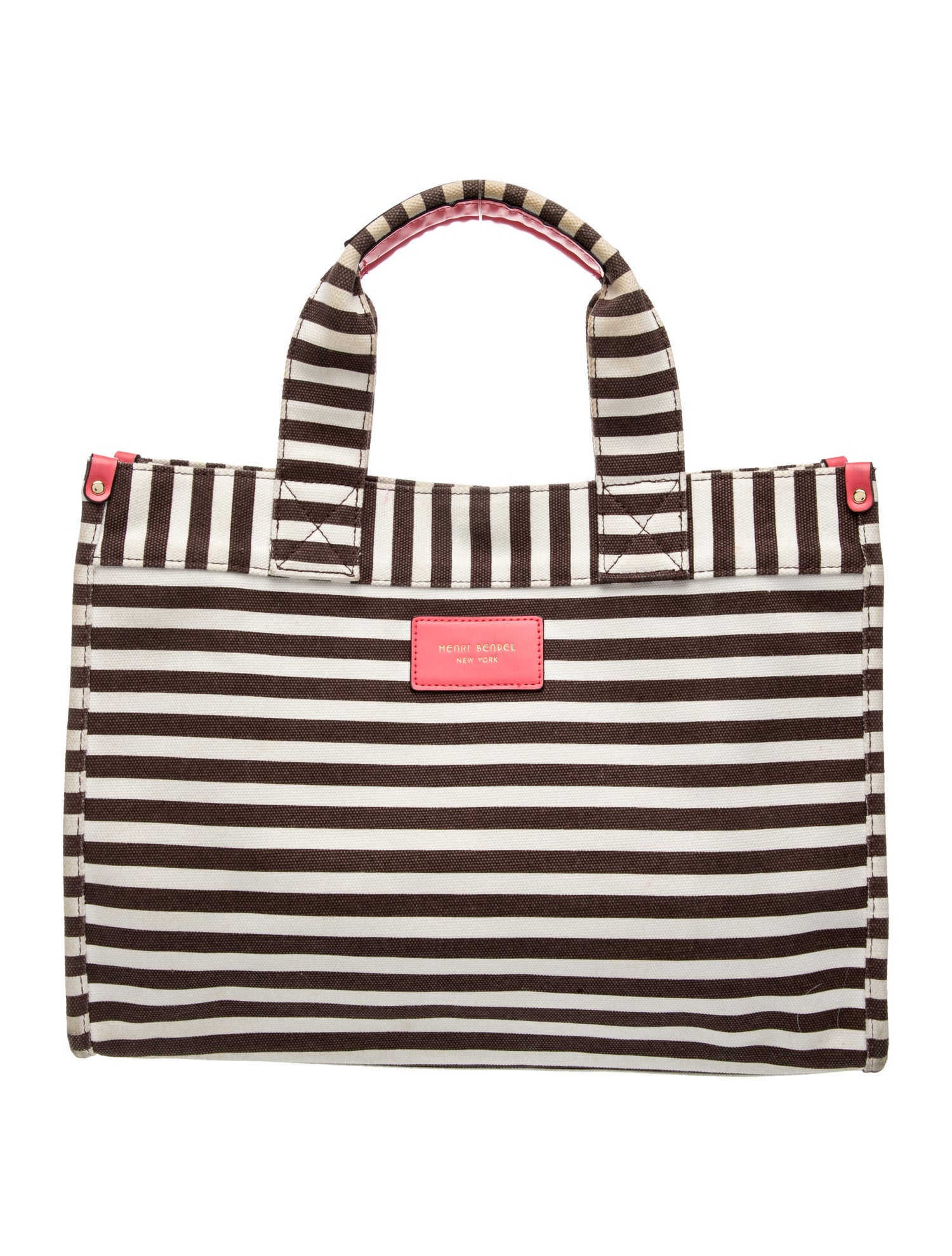 Henri Bendel Canvas Top Handle Bag